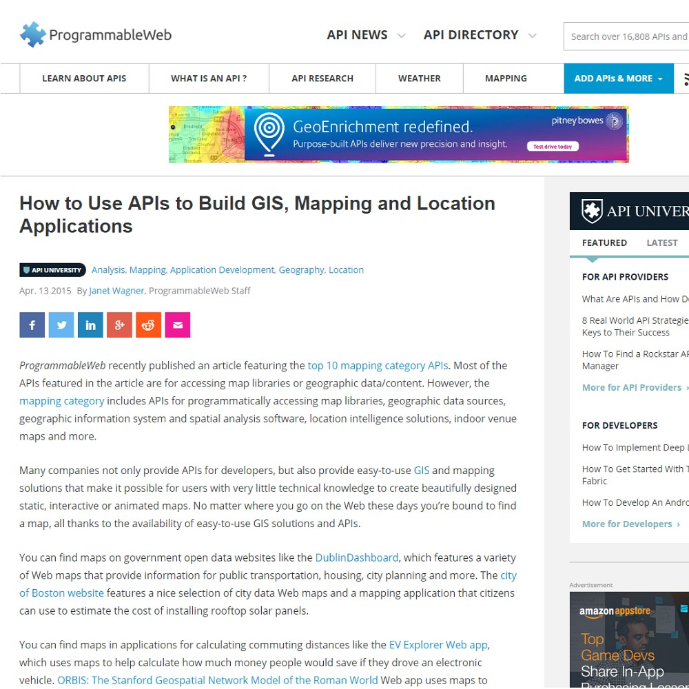 How to Use APIs to Build GIS, Mapping and Location Applications